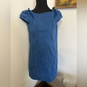 Vanessa Bruno Athé Blue Cotton Lace Mini Dress - Size Small Size F36